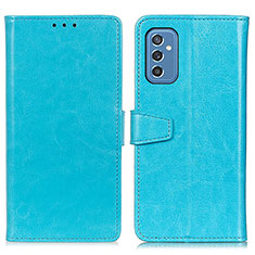 Custodia Portafoglio In Pelle Cover con Supporto A06D per Samsung Galaxy M52 5G Cielo Blu