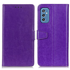 Custodia Portafoglio In Pelle Cover con Supporto A06D per Samsung Galaxy M52 5G Viola