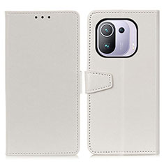 Custodia Portafoglio In Pelle Cover con Supporto A06D per Xiaomi Mi 11 Pro 5G Bianco