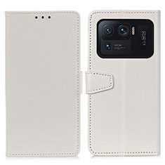 Custodia Portafoglio In Pelle Cover con Supporto A06D per Xiaomi Mi 11 Ultra 5G Bianco
