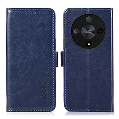 Custodia Portafoglio In Pelle Cover con Supporto A07D per Huawei Honor X9b 5G Blu