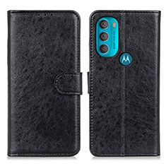 Custodia Portafoglio In Pelle Cover con Supporto A07D per Motorola Moto G71 5G Nero