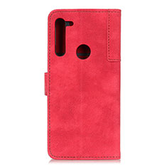 Custodia Portafoglio In Pelle Cover con Supporto A07D per Motorola Moto One Fusion Plus Rosso