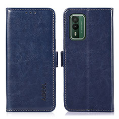 Custodia Portafoglio In Pelle Cover con Supporto A07D per Nokia XR21 Blu