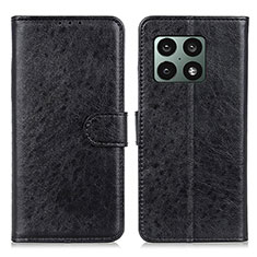 Custodia Portafoglio In Pelle Cover con Supporto A07D per OnePlus 10 Pro 5G Nero