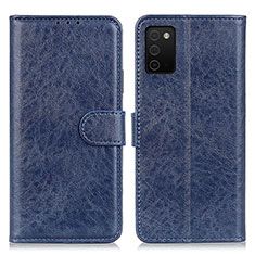 Custodia Portafoglio In Pelle Cover con Supporto A07D per Samsung Galaxy A03s Blu