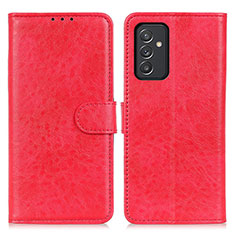 Custodia Portafoglio In Pelle Cover con Supporto A07D per Samsung Galaxy A15 5G Rosso