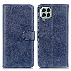 Custodia Portafoglio In Pelle Cover con Supporto A07D per Samsung Galaxy M33 5G Blu
