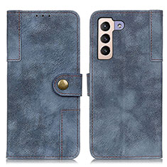 Custodia Portafoglio In Pelle Cover con Supporto A07D per Samsung Galaxy S21 5G Blu