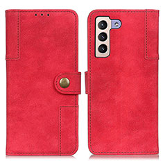 Custodia Portafoglio In Pelle Cover con Supporto A07D per Samsung Galaxy S23 5G Rosso