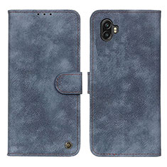 Custodia Portafoglio In Pelle Cover con Supporto A07D per Samsung Galaxy Xcover Pro 2 5G Blu