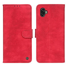 Custodia Portafoglio In Pelle Cover con Supporto A07D per Samsung Galaxy Xcover Pro 2 5G Rosso
