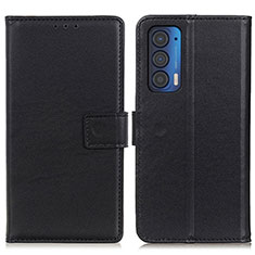 Custodia Portafoglio In Pelle Cover con Supporto A08D per Motorola Moto Edge (2021) 5G Nero