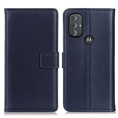 Custodia Portafoglio In Pelle Cover con Supporto A08D per Motorola Moto G Power (2022) Blu