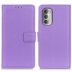 Custodia Portafoglio In Pelle Cover con Supporto A08D per Motorola Moto G Stylus (2022) 4G Viola