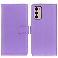 Custodia Portafoglio In Pelle Cover con Supporto A08D per Motorola Moto G42 Viola