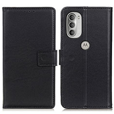 Custodia Portafoglio In Pelle Cover con Supporto A08D per Motorola Moto G51 5G Nero