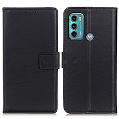 Custodia Portafoglio In Pelle Cover con Supporto A08D per Motorola Moto G60 Nero