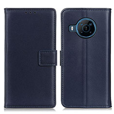 Custodia Portafoglio In Pelle Cover con Supporto A08D per Nokia X100 5G Blu