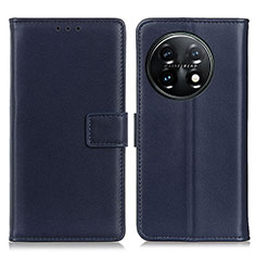 Custodia Portafoglio In Pelle Cover con Supporto A08D per OnePlus 11 5G Blu