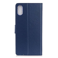 Custodia Portafoglio In Pelle Cover con Supporto A08D per Samsung Galaxy A01 Core Blu