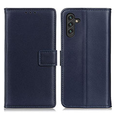 Custodia Portafoglio In Pelle Cover con Supporto A08D per Samsung Galaxy A04s Blu