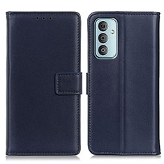 Custodia Portafoglio In Pelle Cover con Supporto A08D per Samsung Galaxy F23 5G Blu