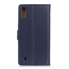 Custodia Portafoglio In Pelle Cover con Supporto A08D per Samsung Galaxy M01 Blu