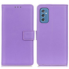 Custodia Portafoglio In Pelle Cover con Supporto A08D per Samsung Galaxy M52 5G Viola