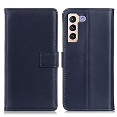 Custodia Portafoglio In Pelle Cover con Supporto A08D per Samsung Galaxy S21 5G Blu