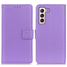 Custodia Portafoglio In Pelle Cover con Supporto A08D per Samsung Galaxy S21 5G Viola