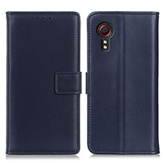 Custodia Portafoglio In Pelle Cover con Supporto A08D per Samsung Galaxy XCover 5 SM-G525F Blu