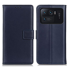 Custodia Portafoglio In Pelle Cover con Supporto A08D per Xiaomi Mi 11 Ultra 5G Blu