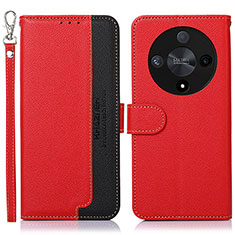 Custodia Portafoglio In Pelle Cover con Supporto A09D per Huawei Honor Magic6 Lite 5G Rosso