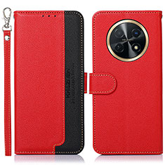 Custodia Portafoglio In Pelle Cover con Supporto A09D per Huawei Nova Y91 Rosso
