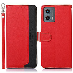 Custodia Portafoglio In Pelle Cover con Supporto A09D per Motorola Moto G 5G (2023) Rosso