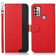 Custodia Portafoglio In Pelle Cover con Supporto A09D per Motorola Moto G41 Rosso