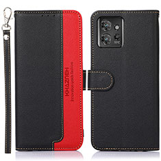 Custodia Portafoglio In Pelle Cover con Supporto A09D per Motorola ThinkPhone 5G Nero