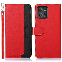 Custodia Portafoglio In Pelle Cover con Supporto A09D per Motorola ThinkPhone 5G Rosso