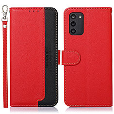 Custodia Portafoglio In Pelle Cover con Supporto A09D per Nokia G100 Rosso
