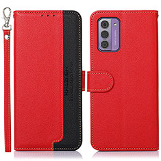 Custodia Portafoglio In Pelle Cover con Supporto A09D per Nokia G310 5G Rosso