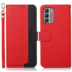 Custodia Portafoglio In Pelle Cover con Supporto A09D per Nokia G400 5G Rosso