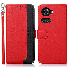 Custodia Portafoglio In Pelle Cover con Supporto A09D per OnePlus 10R 5G Rosso
