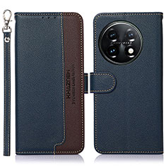 Custodia Portafoglio In Pelle Cover con Supporto A09D per OnePlus 11 5G Blu