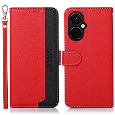 Custodia Portafoglio In Pelle Cover con Supporto A09D per OnePlus Nord CE 3 Lite 5G Rosso