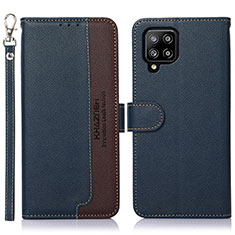 Custodia Portafoglio In Pelle Cover con Supporto A09D per Samsung Galaxy A42 5G Blu