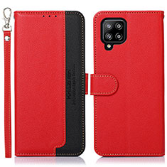 Custodia Portafoglio In Pelle Cover con Supporto A09D per Samsung Galaxy A42 5G Rosso