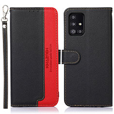 Custodia Portafoglio In Pelle Cover con Supporto A09D per Samsung Galaxy A51 5G Nero