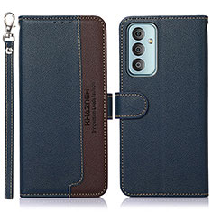 Custodia Portafoglio In Pelle Cover con Supporto A09D per Samsung Galaxy F23 5G Blu