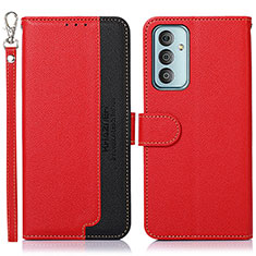 Custodia Portafoglio In Pelle Cover con Supporto A09D per Samsung Galaxy F23 5G Rosso
